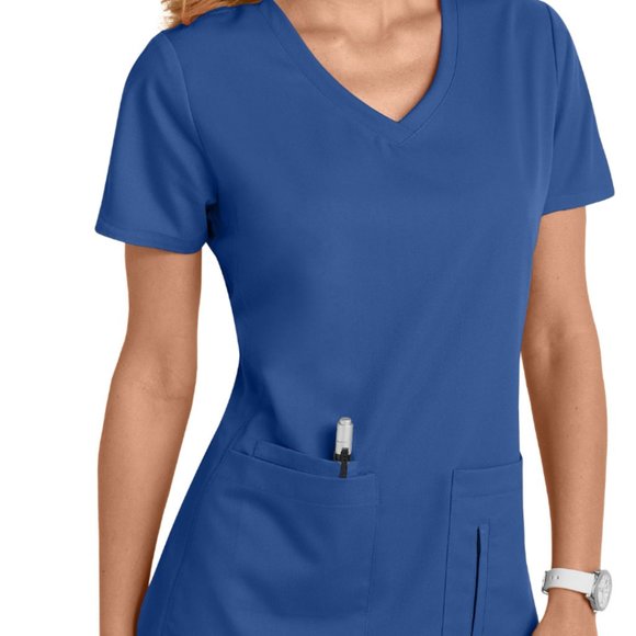 Grey's Anatomy Collection 4 Pocket V-Neck Scrub Top - Picture 1 of 4